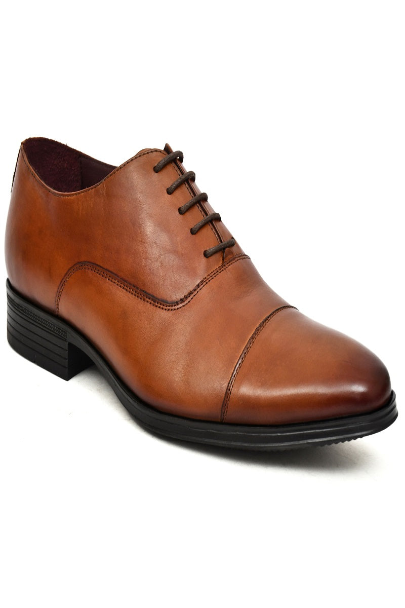 EZRO Men Premium Tan Oxford Formal Dress Shoes