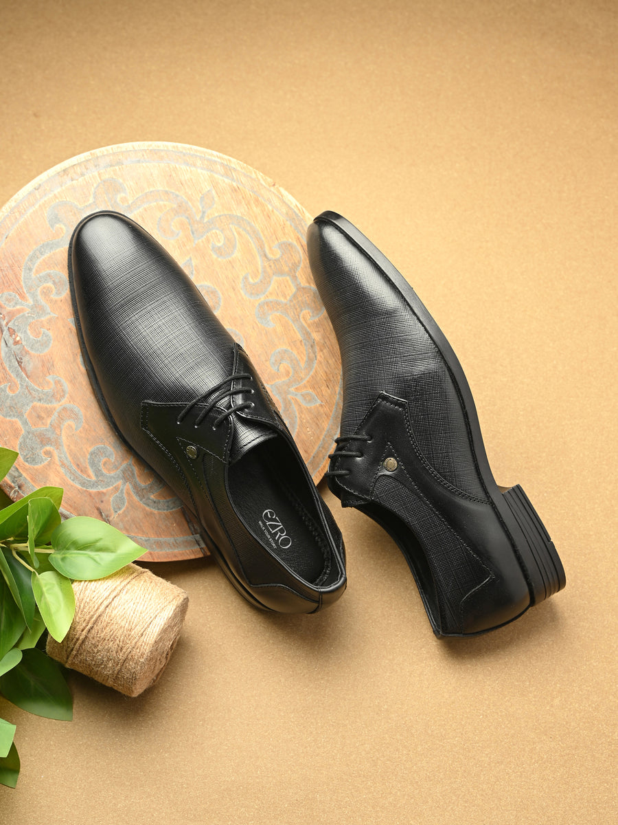 EZRO Men’s Office Black Formal Shoes