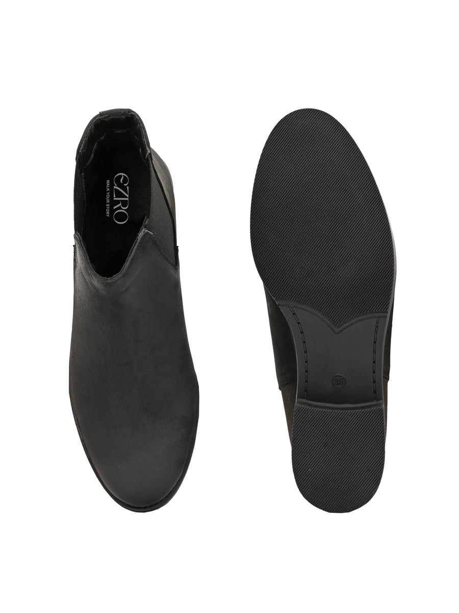 EZRO Men Chelsea Boots – Classic Ankle-Length Slip-On Boots