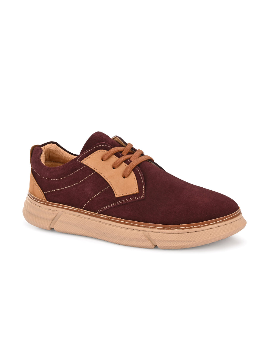 EZRO Men’s Casual Lace-Up Sneakers | Stylish Suede Finish Everyday Shoes