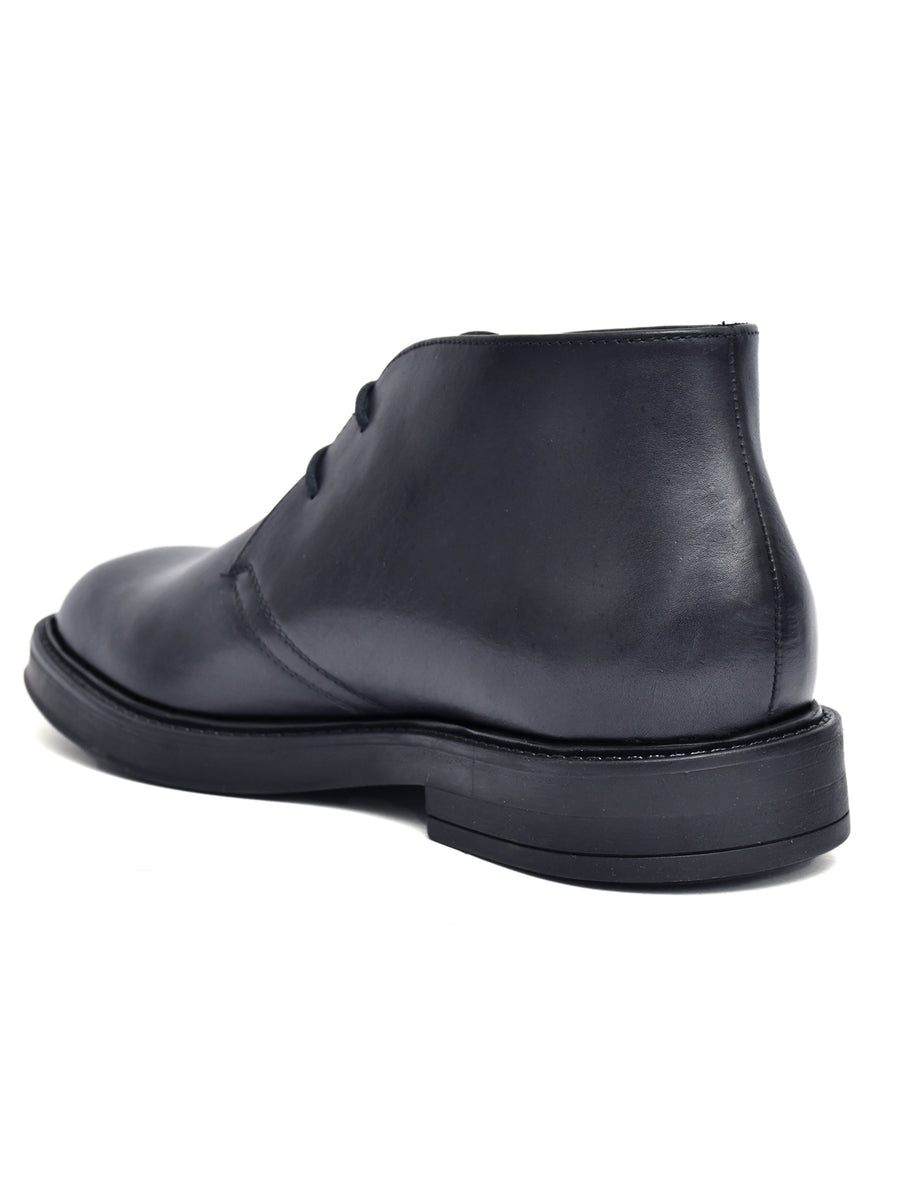EZRO Men Ankle Navy Blue Boots | Stylish Casual Lace-Up Boots for Everyday Wear