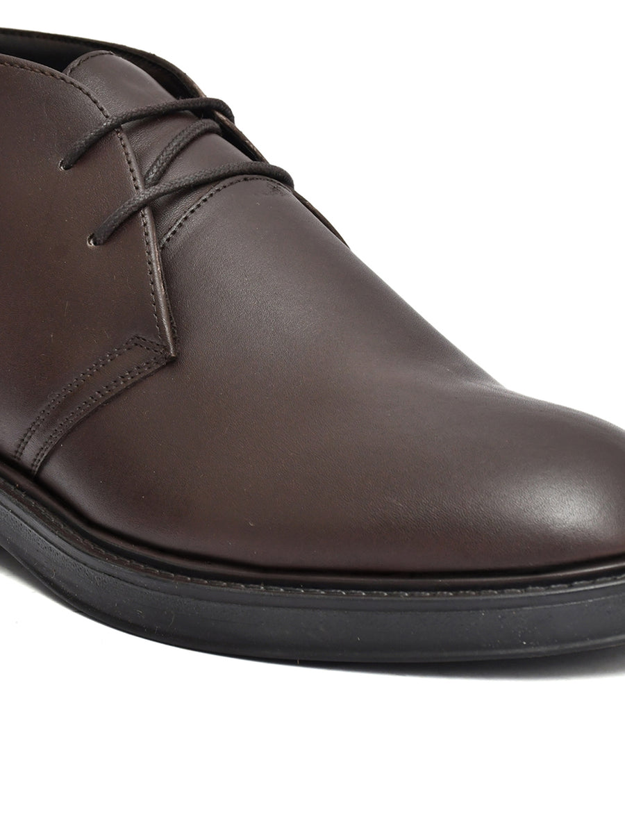 EZRO Men Brown Ankle Boots – Stylish Everyday Footwear