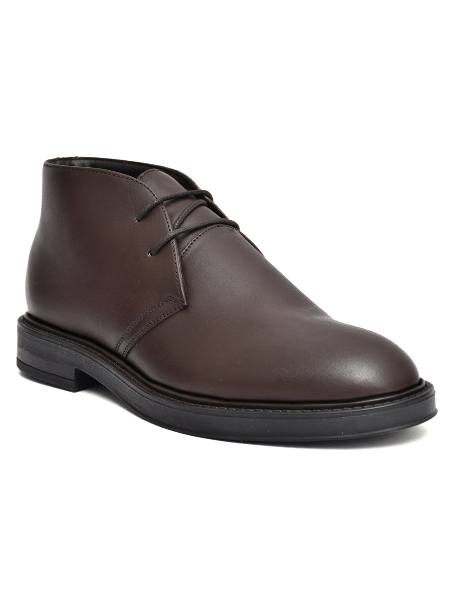 EZRO Men Brown Ankle Boots – Stylish Everyday Footwear