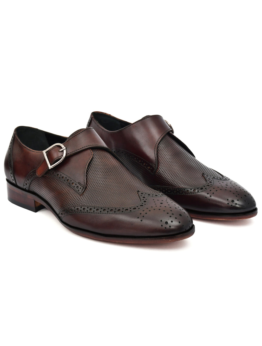 EZRO Men’s Brown Stylish Monk Strap Shoes – Elegant & Comfortable Formal Shoes for Office, Party & Everyday Wear