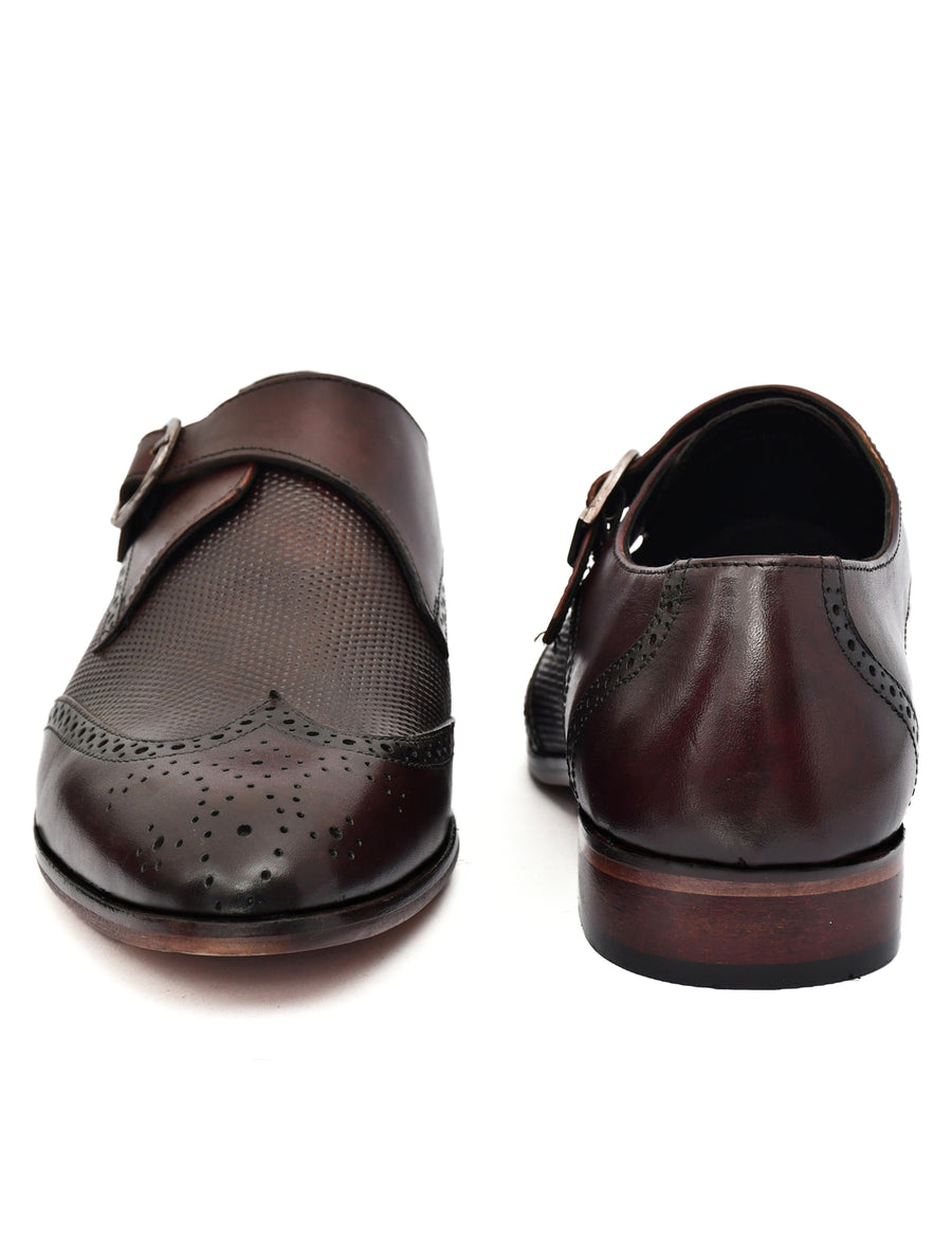 EZRO Men’s Brown Stylish Monk Strap Shoes – Elegant & Comfortable Formal Shoes for Office, Party & Everyday Wear