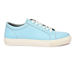 EZRO Men Sky Blue Casual Lace-Up Sneakers – Stylish Low-Top Everyday Shoes