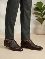 EZRO Men’s Brown Stylish Monk Strap Shoes – Elegant & Comfortable Formal Shoes for Office, Party & Everyday Wear