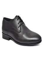 EZRO Classic Black Leather Derby Dress Shoes for Men