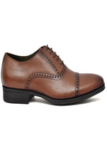 EZRO Brown Leather Oxford Shoes for Men – Classic Formal Lace-Up