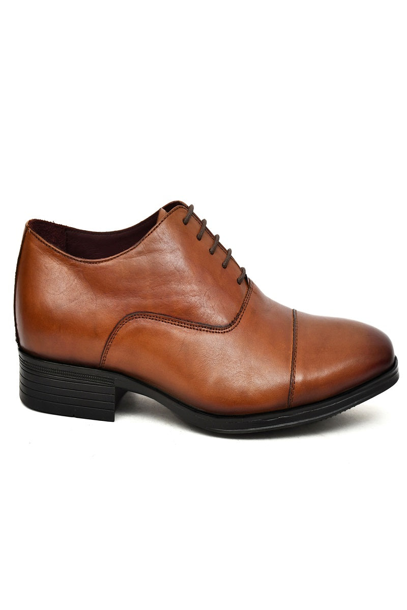 EZRO Men Premium Tan Oxford Formal Dress Shoes