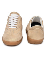 EZRO Women Golden Casual Lace-Up Sneakers – Stylish Everyday Low-Top Shoes