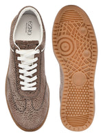 EZRO Women Copper Brown Lace-Up Sneakers