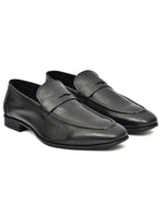 EZRO Elegant Black Loafers, Effortless Confidence Moccasins for Men