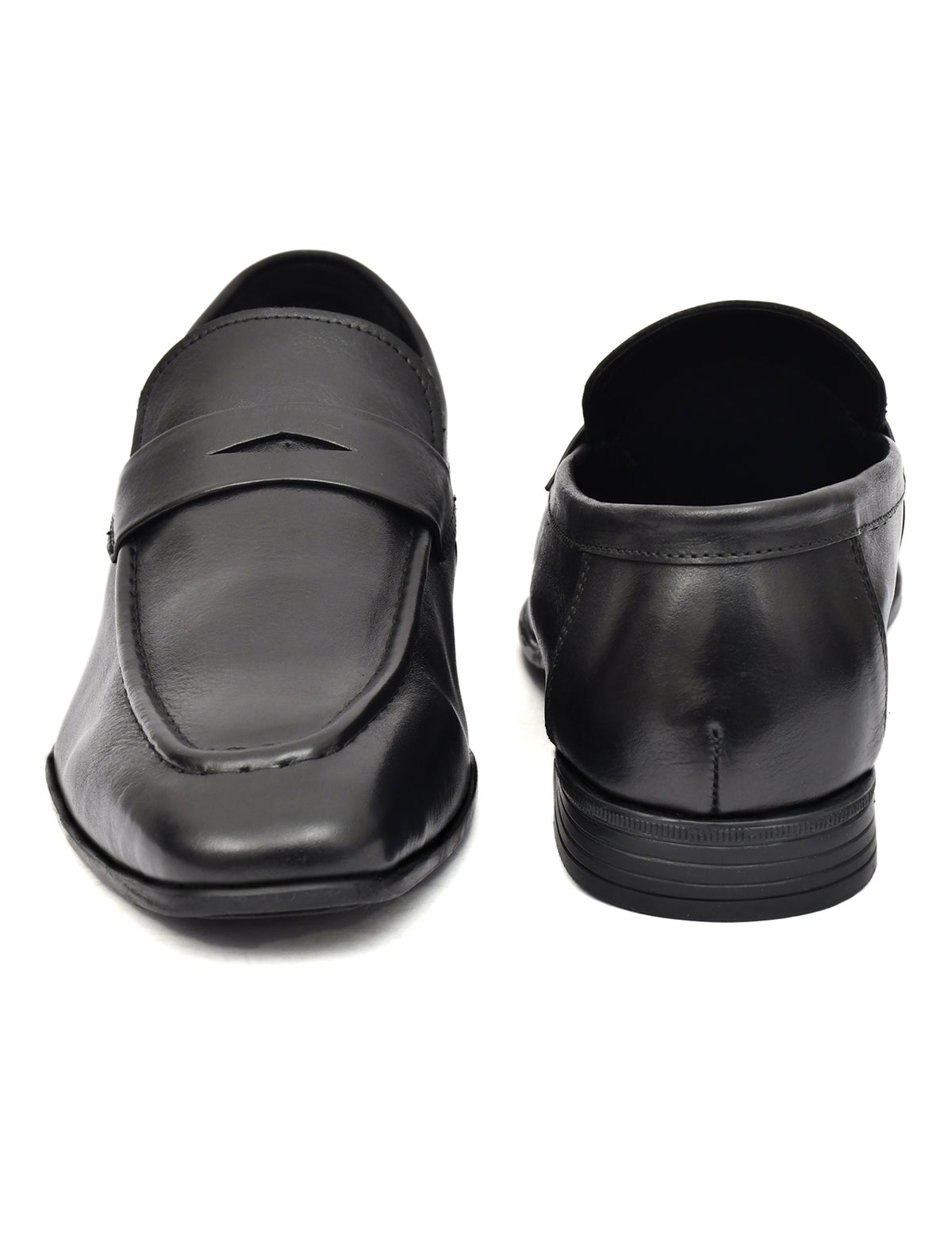 EZRO Elegant Black Loafers, Effortless Confidence Moccasins for Men