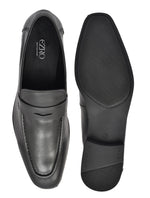 EZRO Elegant Black Loafers, Effortless Confidence Moccasins for Men