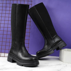 EZRO Women’s Knee-High Black Long Boots – Trendy Fashion Boots with Stylish Design