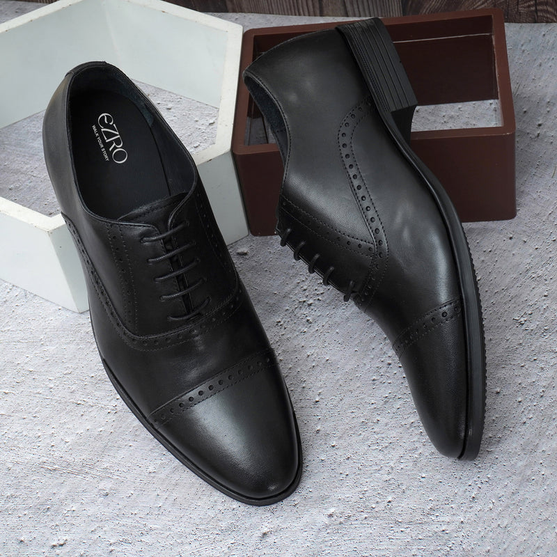EZRO Men’s Black Comfortable Formal Shoes