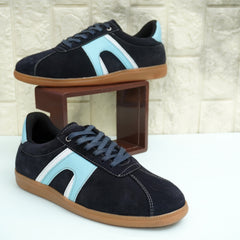 EZRO Men’s Casual Sky Blue Lace-Up Sneakers – Stylish Low-Top Everyday Shoes