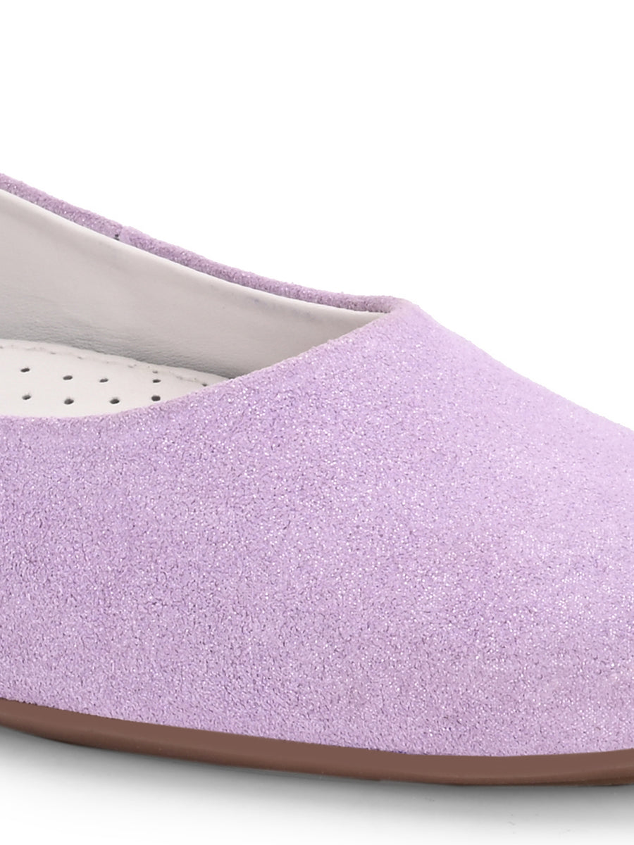 EZRO Women Comfortable Purple Ballerina Flats