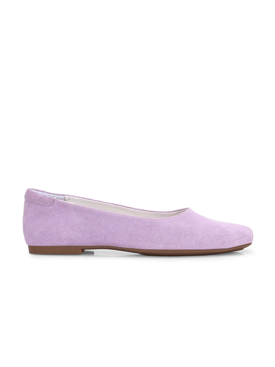 EZRO Women Comfortable Purple Ballerina Flats