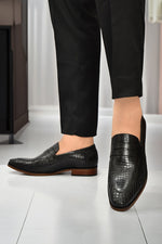 EZRO Men Black Loafers | Premium Slip-On Casual & Formal Shoes for Everyday Comfort
