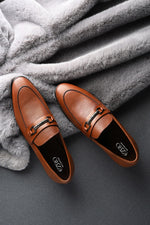 EZRO Men Premium Tan Loafers | Comfortable Slip-On Casual, Office & Party Shoes for Men