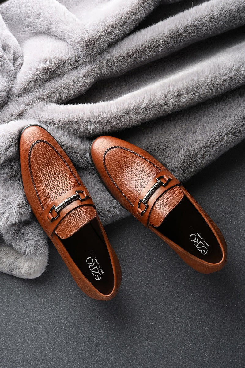 EZRO Men Premium Tan Loafers | Comfortable Slip-On Casual, Office & Party Shoes for Men