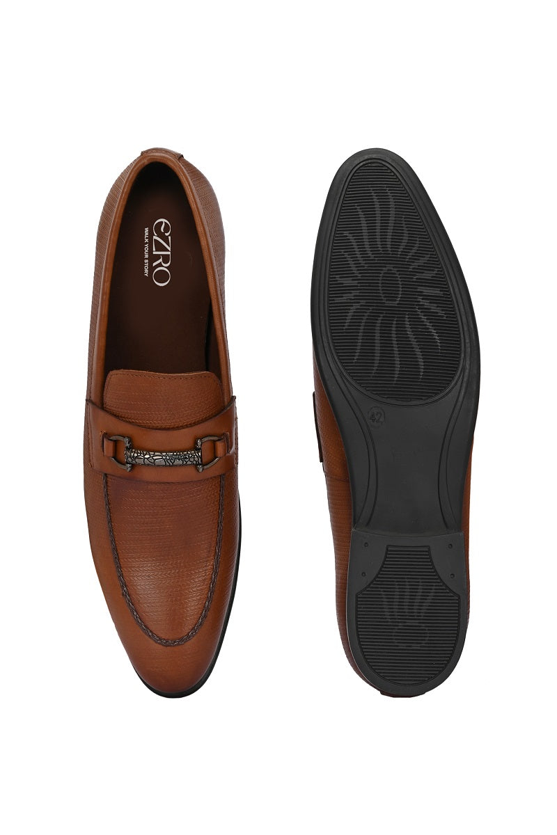 EZRO Men Premium Tan Loafers | Comfortable Slip-On Casual, Office & Party Shoes for Men