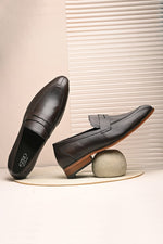 EZRO Men Premium Brown Formal Loafers | Classic Slip-On Business, Office & Wedding Dress Shoes