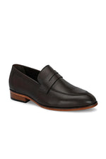 EZRO Men Premium Brown Formal Loafers | Classic Slip-On Business, Office & Wedding Dress Shoes