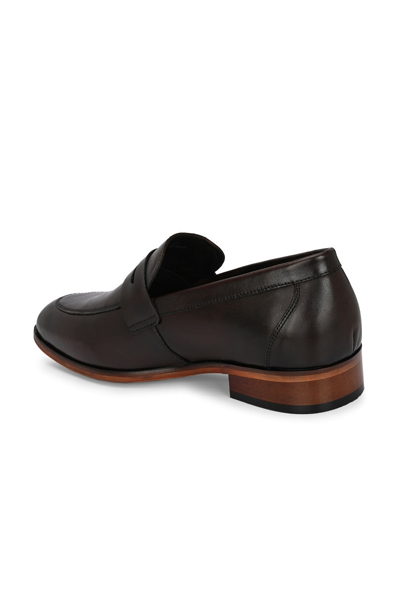EZRO Men Premium Brown Formal Loafers | Classic Slip-On Business, Office & Wedding Dress Shoes