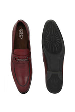 EZRO Men's Premium Wine Moccasins | Comfortable Slip-On Casual Driving & Everyday Shoes