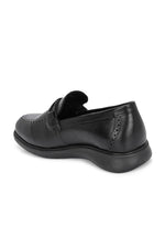 EZRO Men Premium Black Loafers | Classic Slip-On Formal & Casual Shoes | Comfortable Everyday Wear