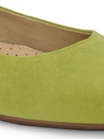 EZRO Women Comfortable Parrot Green Ballerina Flats