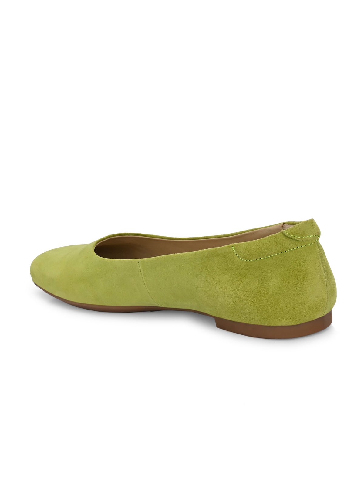 EZRO Women Comfortable Parrot Green Ballerina Flats
