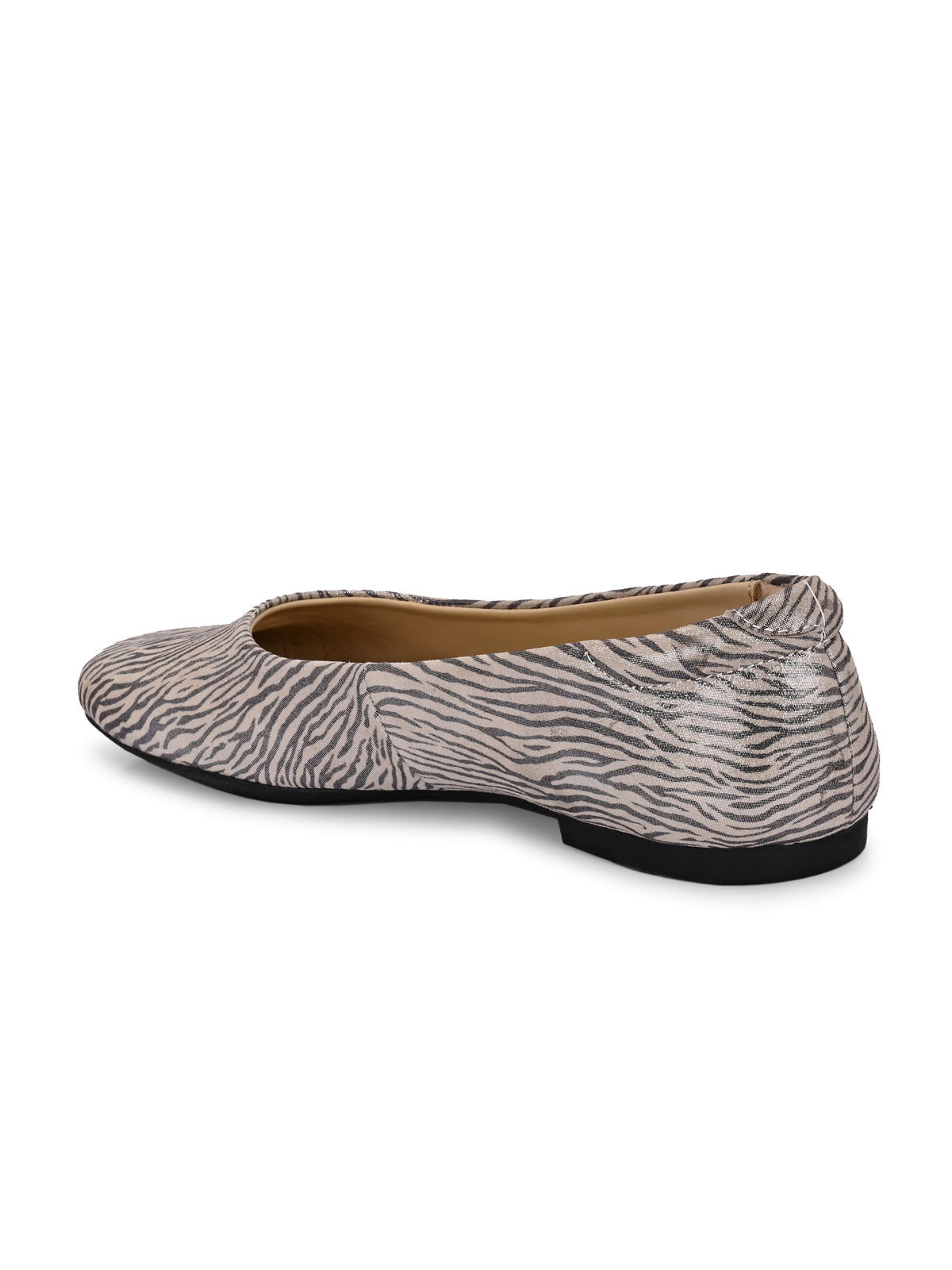 EZRO Women Comfortable Grey-Black Ballerina Flats
