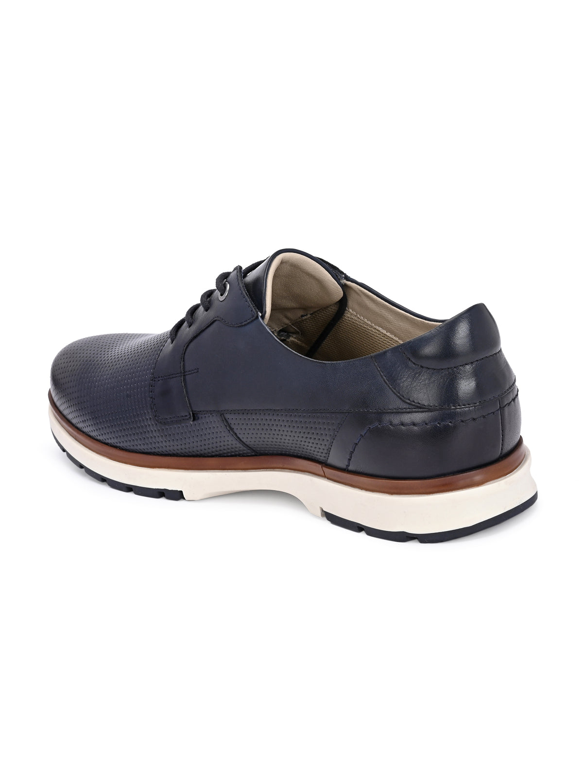 EZRO Men Navy Blue Premium Lace-Up Sneakers | Lightweight Casual, Office & Everyday Comfort Shoes