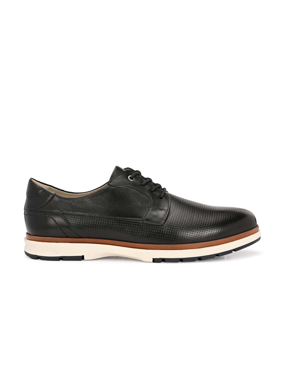 EZRO Men Black Premium Lace-Up Sneakers | Lightweight Casual, Office & Everyday Comfort Shoes