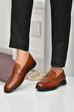 EZRO Men Premium Tan Loafers | Classic Slip-On Formal & Casual Shoes for Office and Party