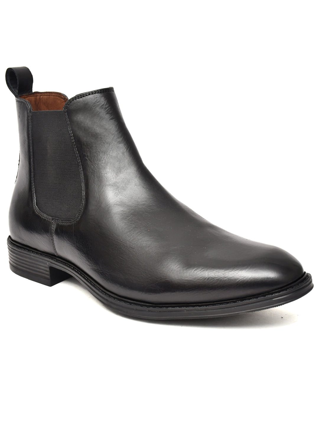 EZRO Men Black Chelsea Boots | Premium Leather Slip-On Ankle Boots for Formal, Office & Casual Wear