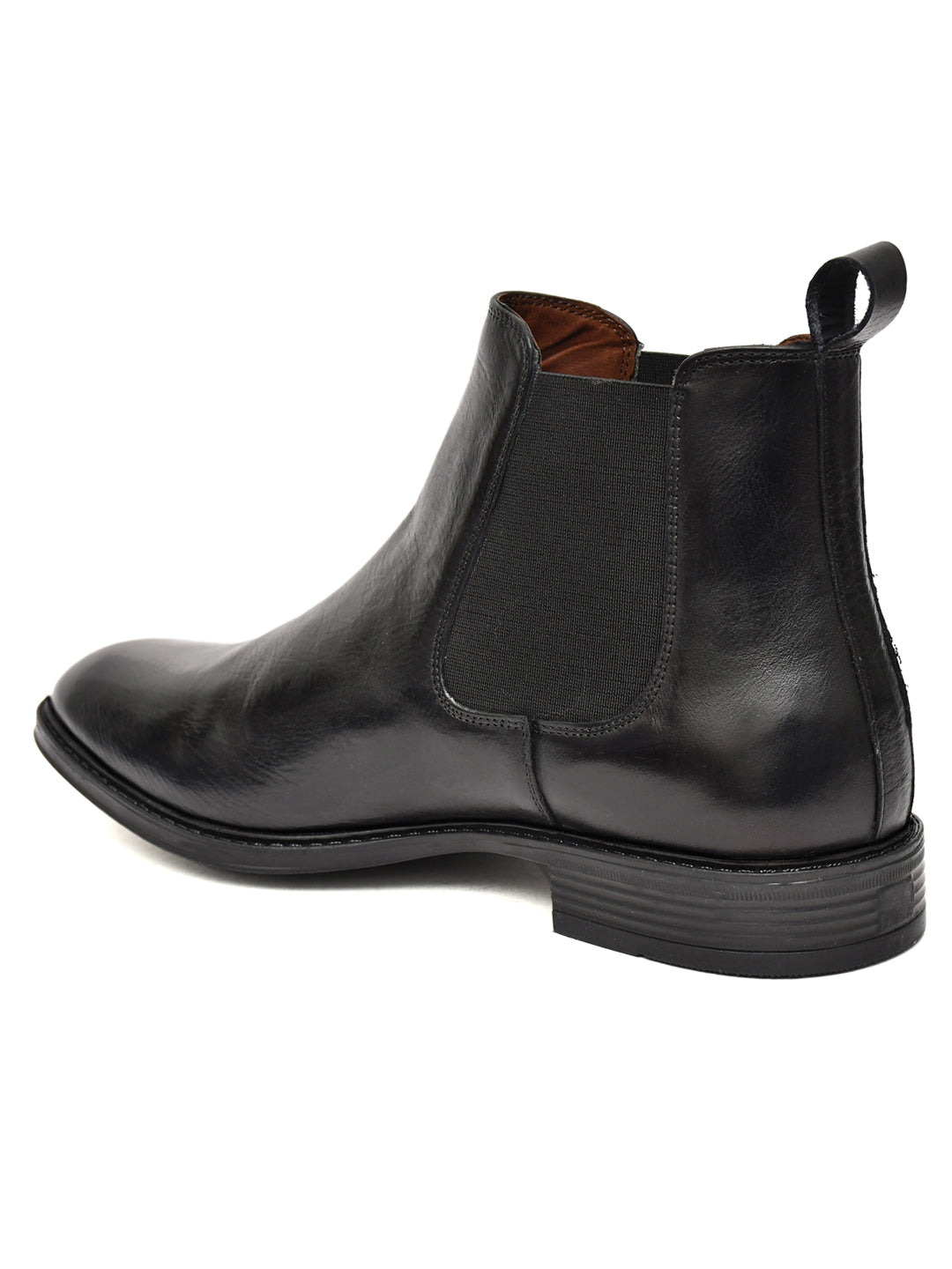 EZRO Men Black Chelsea Boots | Premium Leather Slip-On Ankle Boots for Formal, Office & Casual Wear