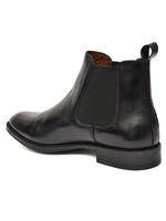 EZRO Men Black Chelsea Boots | Premium Leather Slip-On Ankle Boots for Formal, Office & Casual Wear
