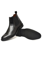 EZRO Men Black Chelsea Boots | Premium Leather Slip-On Ankle Boots for Formal, Office & Casual Wear
