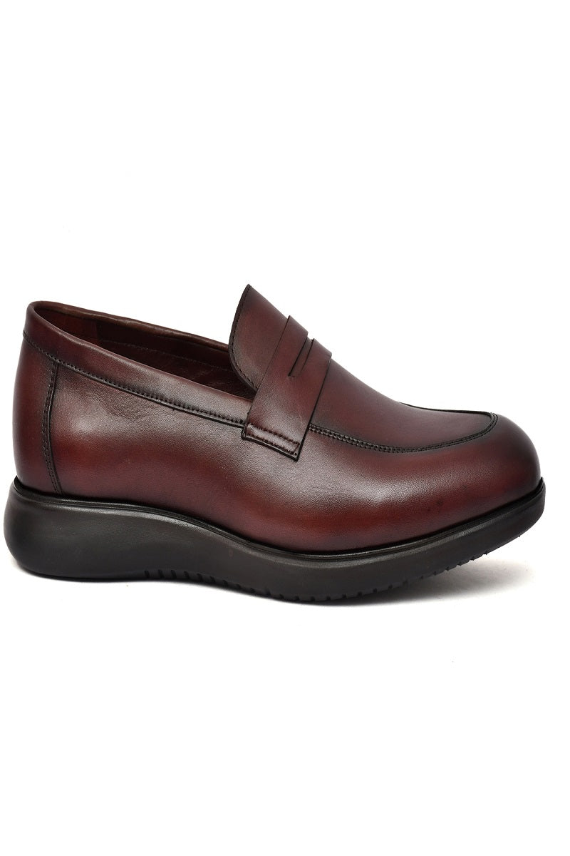 EZRO Men's Premium Wine Formal Loafers | Classic Slip-On Business, Office & Wedding Dress Shoes