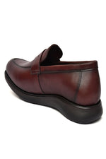 EZRO Men's Premium Wine Formal Loafers | Classic Slip-On Business, Office & Wedding Dress Shoes