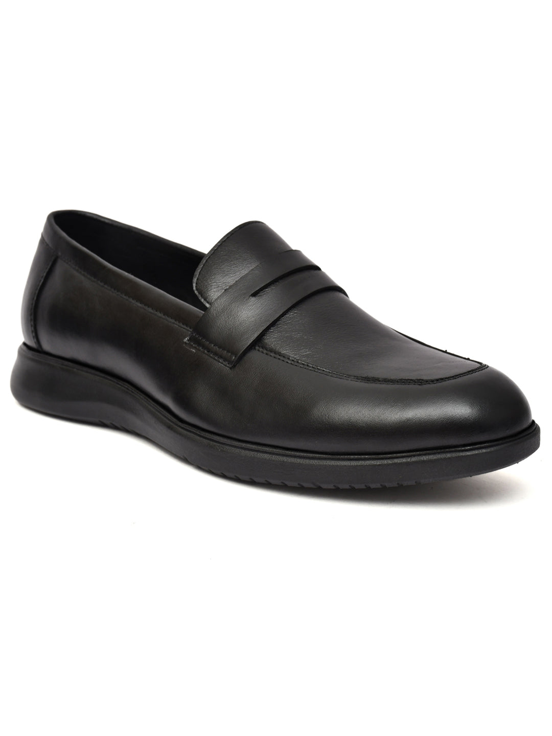 EZRO Men Premium Black Loafers | Classic Slip-On Formal & Casual Shoes for Office and Party