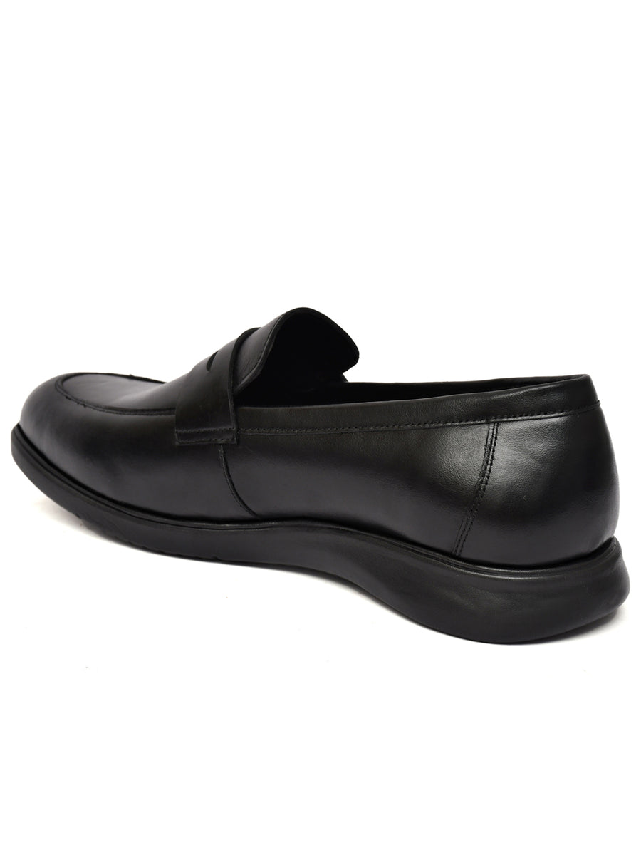 EZRO Men's Premium Black Loafers | Classic Slip-On Formal & Casual Shoes for Office and Party