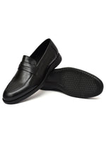 EZRO Men's Premium Black Loafers | Classic Slip-On Formal & Casual Shoes for Office and Party