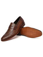 EZRO Men Brown Loafers | Premium Slip-On Casual & Formal Shoes for Everyday Comfort