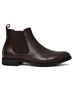 EZRO Men Brown Chelsea Boots | Premium Leather Slip-On Ankle Boots for Formal, Office & Casual Wear